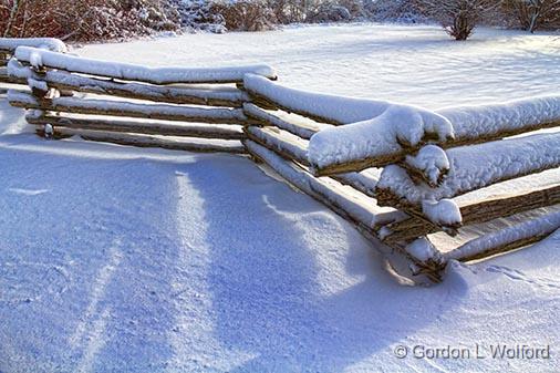 Snowy Split Rail Fence_32309.jpg - Photographed at the Heritage House Museum in Smiths Falls, Ontario, Canada.